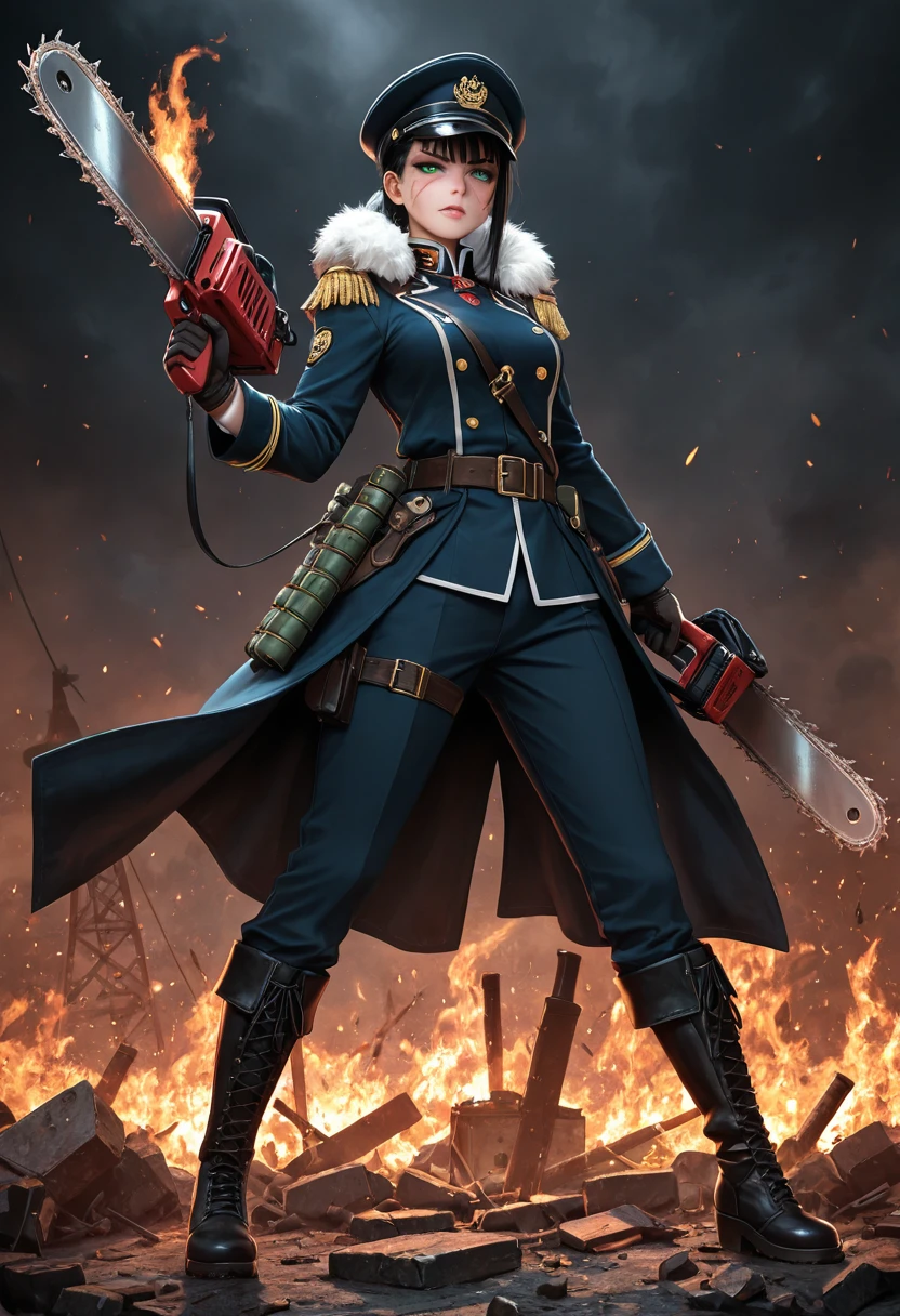 Female Ciaphas Cain, an AI character on Suko