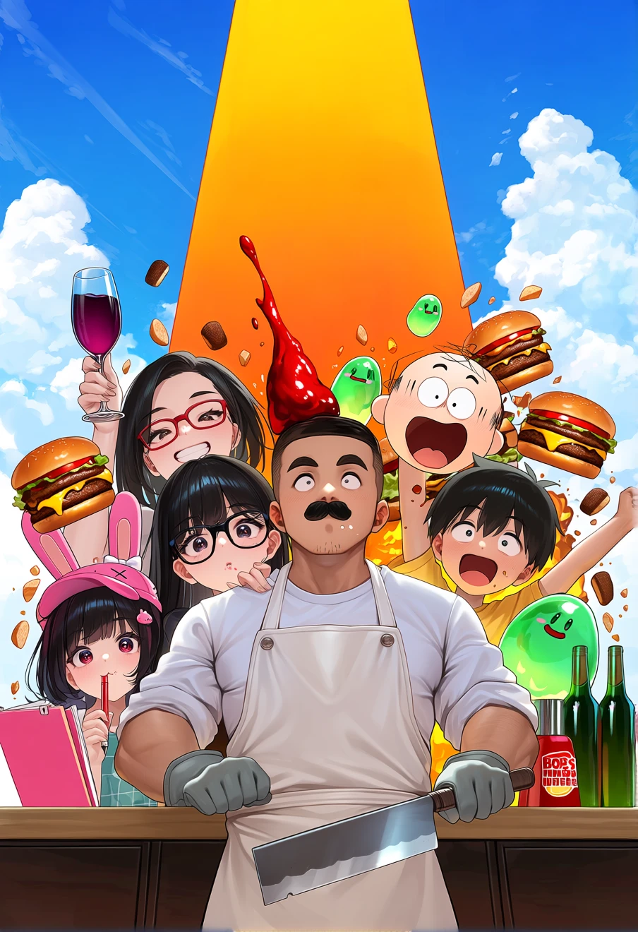 Bobs burgers RPG, an AI character on Suko