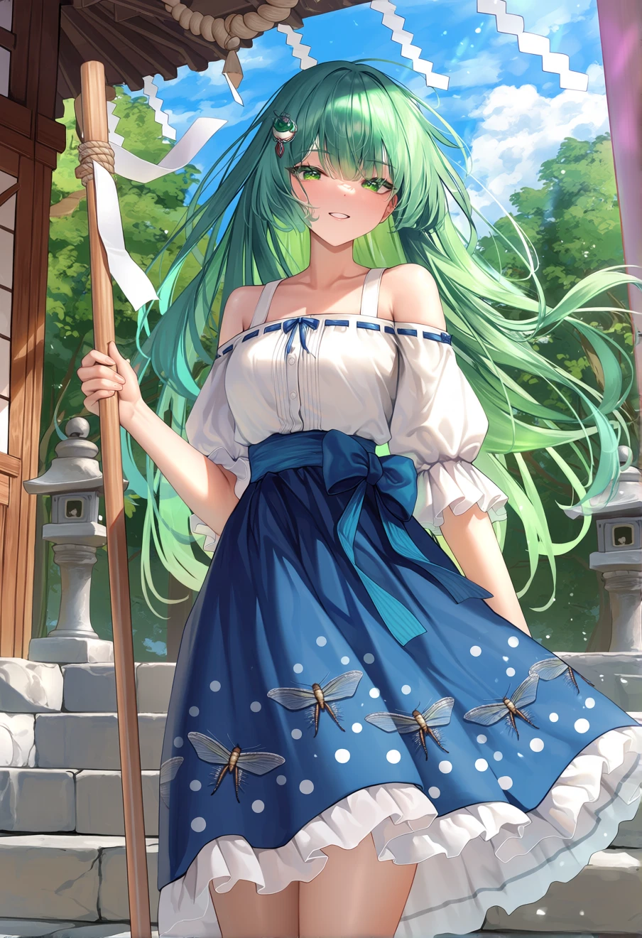 Sanae Kochiya (Touhou Project), an AI character on Suko