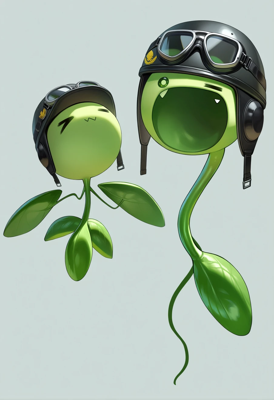 Larry, the peashooter soldier, an AI character on Suko